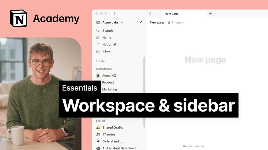 Navigate with the sidebar