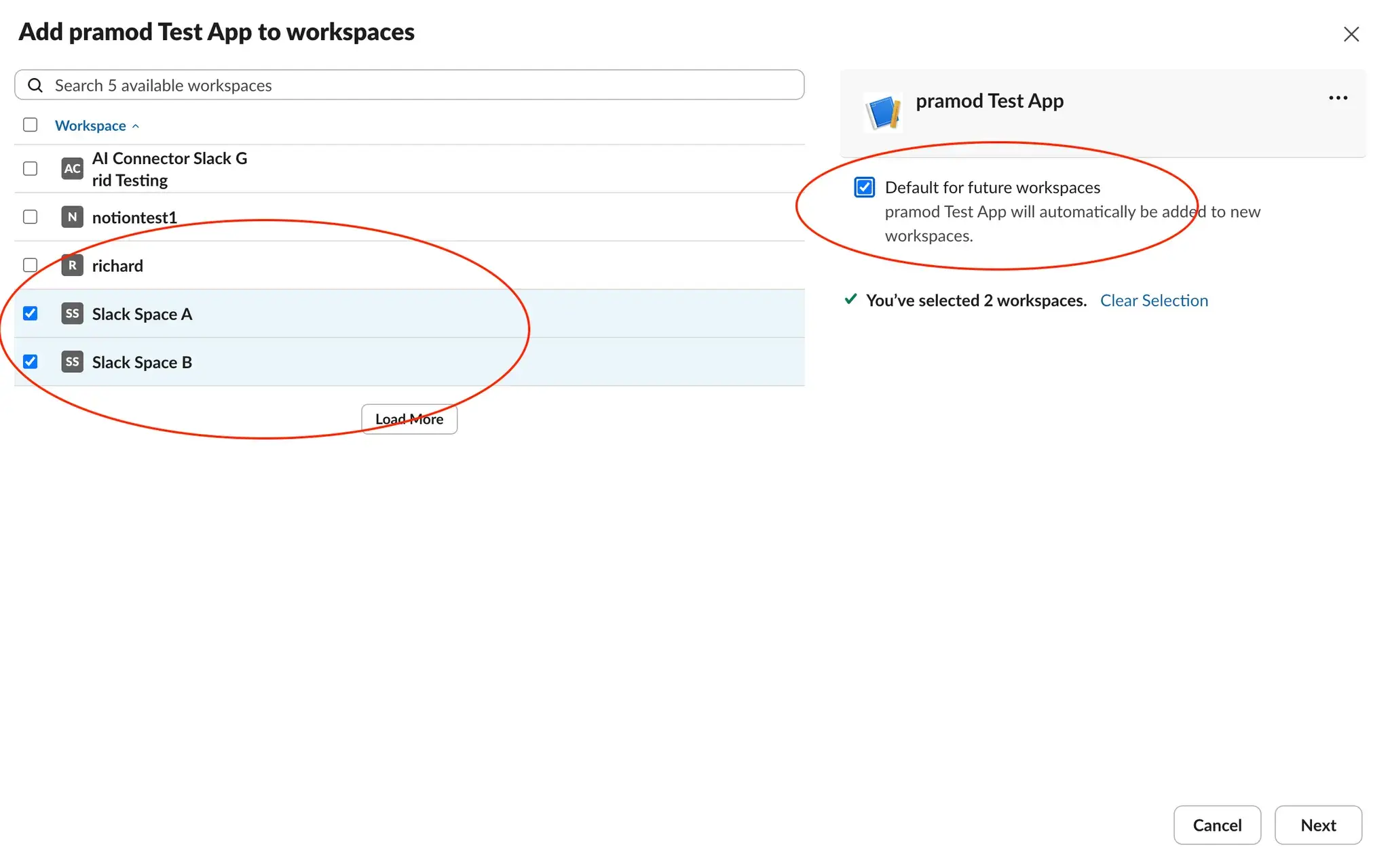 hc: chọn không gian làm việc Slack cho Grid