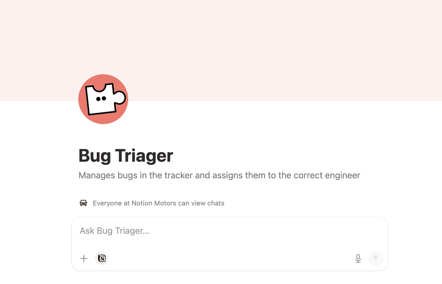 Aangepaste agent van Notion voor triage van bugs