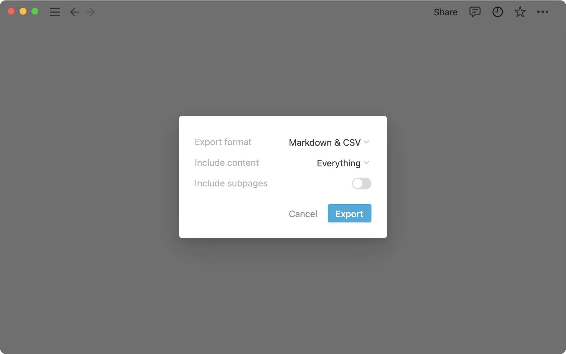 Exportera CSV Markdown