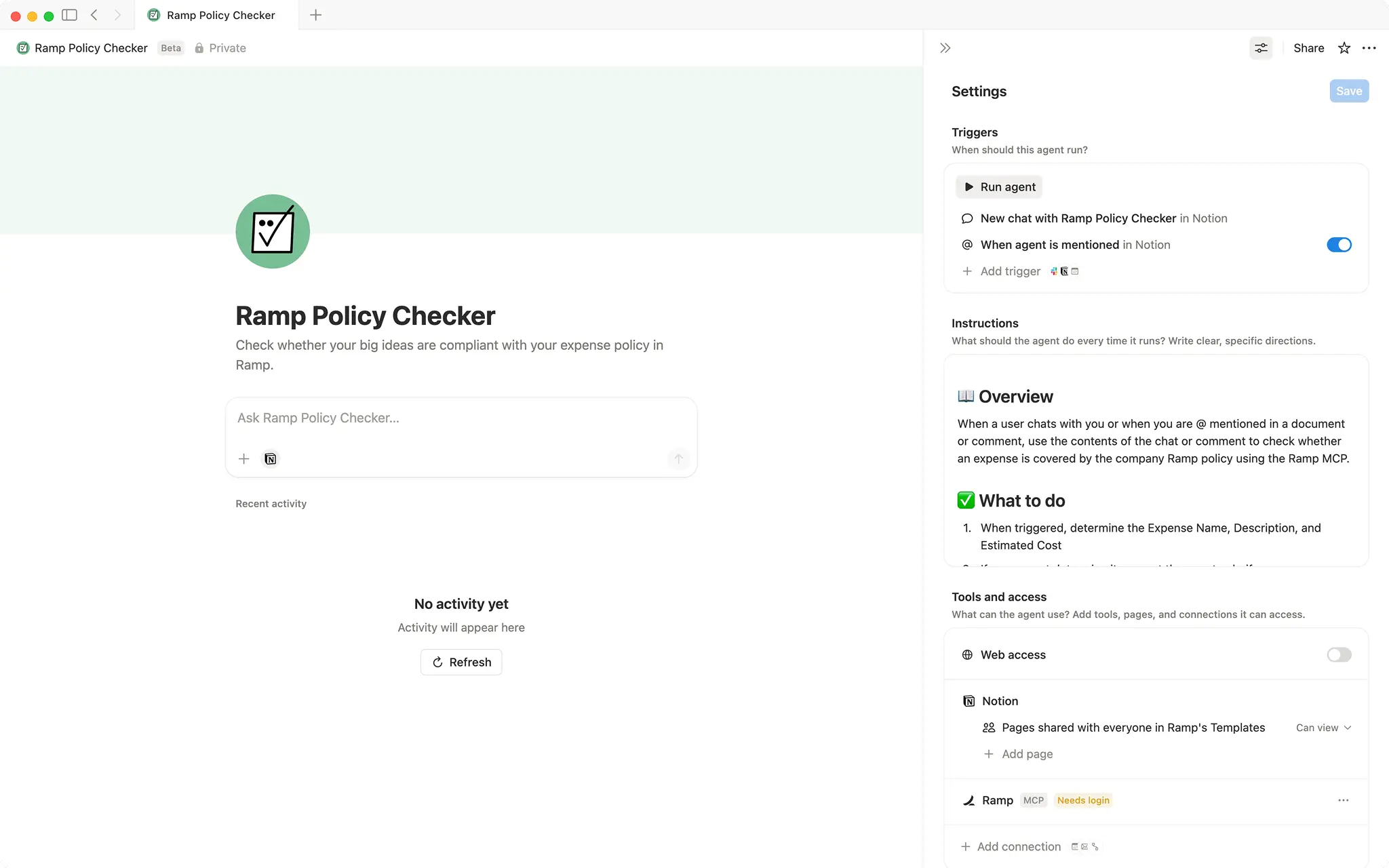 Ramp Policy Checker